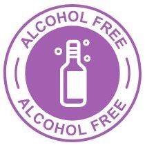 Logo showing that the product is certified alcohol free