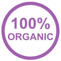 Logo showing that the product is certified 100% organic