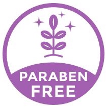 Logo showing that the product is certified paraben free